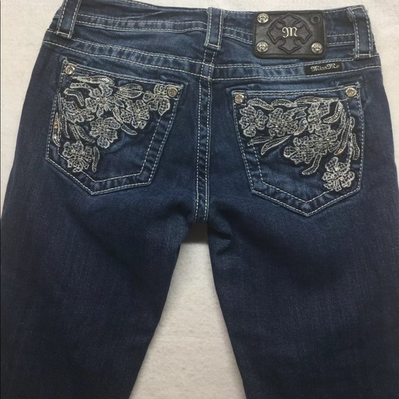 NWOT Miss Me CAPRI JP5668P Stretch Denim Dark Wash(DK 176) Embellished Pockets - Picture 7 of 10